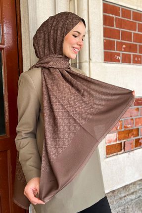 شال قهوه ای زنانه پلی استر Pierre Cardin - کد 929879474