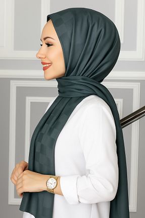 شال طوسی زنانه پنبه پلی استر mim eşarp - کد 929880551