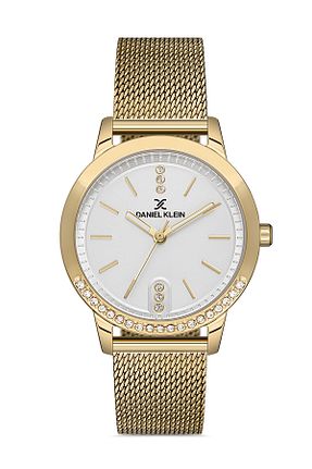 ساعت مچی طلائی زنانه 34 میلی متر Daniel Klein - کد 828568485
