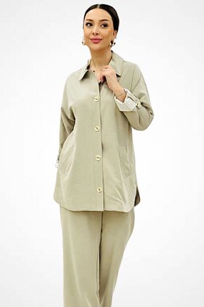ست بالاتنه و پائین تنه سبز زنانه بافتنی Kayra - کد 929877820