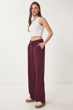 شلوار کرمگن بنفش زنانه رگولار Lovelyİstanbul - کد 929913462
