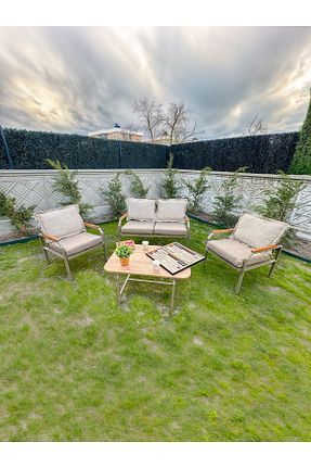ست باغچه بژ فلزی Dekoport - کد 929418454
