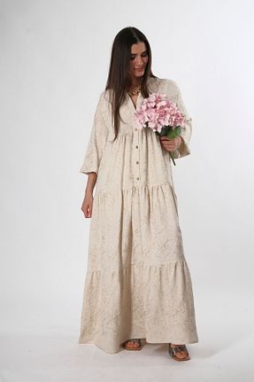 لباس بژ زنانه بافتنی ABBRA - کد 899111279