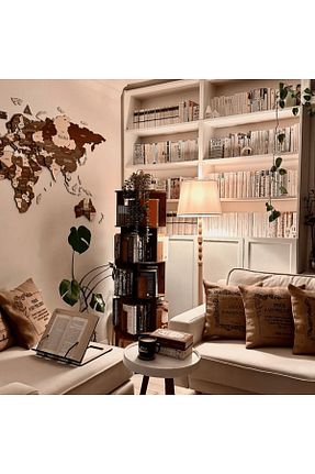 قفسه کتاب قهوه ای 132 سانتی متر Vigo Wood - کد 921354365