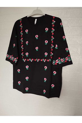 بلوز سایز بزرگ مشکی زنانه مام فیت anne moda ankara - کد 924327469