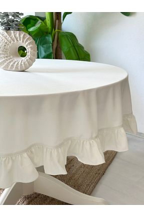 رومیزی سفید مخمل Decamor home - کد 897776195