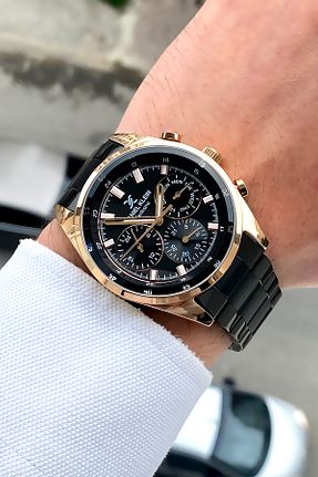 ساعت مچی مشکی مردانه 44 میلی متر Daniel Klein - کد 690934681