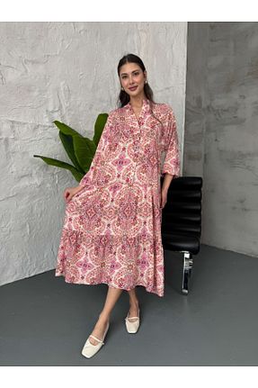 لباس صورتی زنانه بافتنی Elif Özbey Butik - کد 929890463