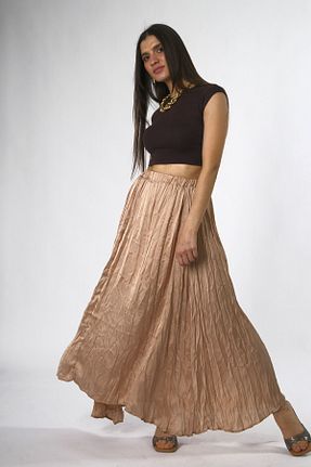 دامن بژ زنانه ساتن ABBRA - کد 929910248
