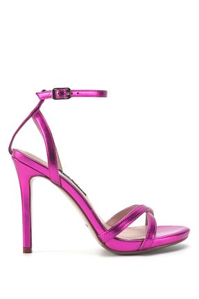 صندل صورتی زنانه پاشنه نازک Nine West - کد 761130197