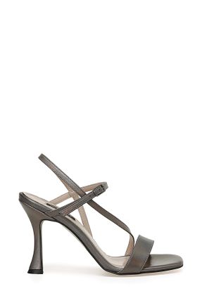 صندل طوسی زنانه پاشنه نازک Nine West - کد 691374312