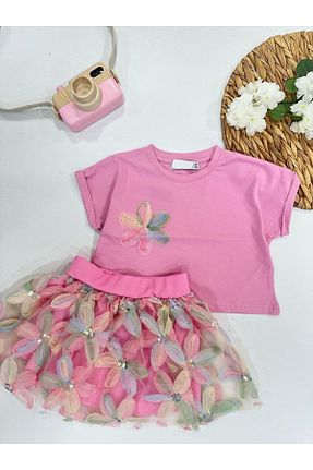 ست بالاتنه و پائین تنه صورتی بچه گانه رگولار BOYBOY - کد 929912550
