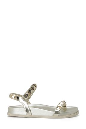 صندل طلائی زنانه پاشنه تخت Nine West - کد 822232822