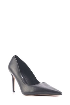 کفش پاشنه بلند کلاسیک مشکی زنانه چرم مصنوعی Nine West - کد 870446431