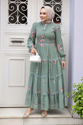 لباس حجاب سبز زنانه رگولار Neva Style - کد 898094882