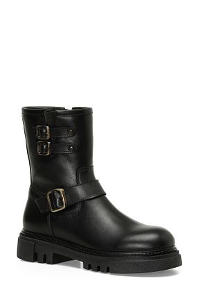 بوت / نیم بوت مشکی زنانه چرم خالص Nine West - کد 864879529