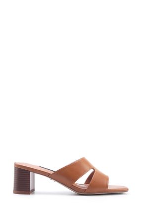 دمپائی قهوه ای زنانه پاشنه ضخیم Nine West - کد 894017457