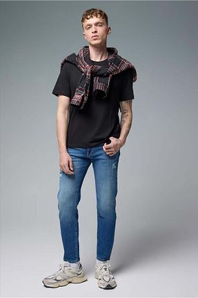 شلوار جین آبی مردانه پاچه تنگ VENA - کد 874998509