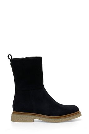 بوت / نیم بوت سرمه ای زنانه چرم خالص Nine West - کد 843608277