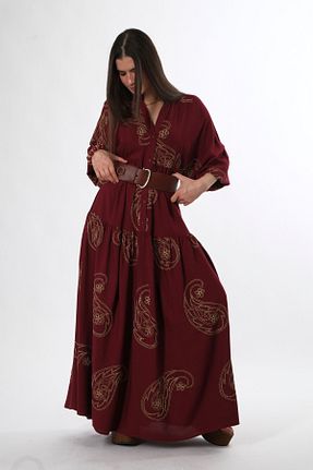 لباس زرشکی زنانه بافتنی ABBRA - کد 929931571