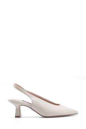 کفش پاشنه بلند کلاسیک سفید زنانه چرم مصنوعی Nine West - کد 899657905