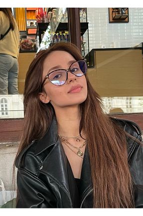 عینک محافظ نور آبی قهوه ای زنانه 54 LOOKUP - کد 893780863