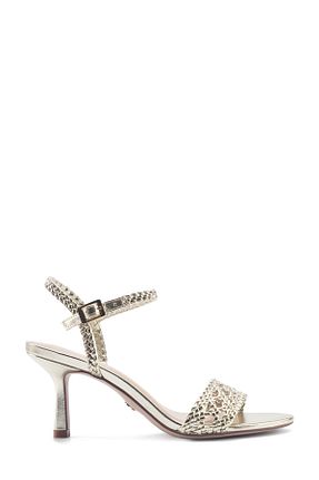 صندل طلائی زنانه پاشنه نازک Nine West - کد 924500710