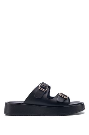 دمپائی مشکی زنانه چرم مصنوعی Nine West - کد 709358853