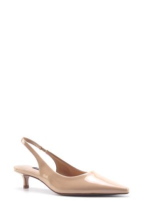 کفش پاشنه بلند کلاسیک بژ زنانه چرم Nine West - کد 894029658