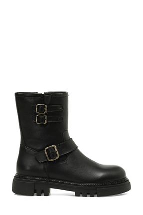 بوت / نیم بوت مشکی زنانه چرم خالص Nine West - کد 864879529