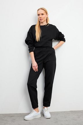 شلوار کرمگن مشکی زنانه پاچه تنگ VENA - کد 926696655
