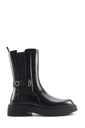 بوت / نیم بوت مشکی زنانه چرم مصنوعی Nine West - کد 865651510