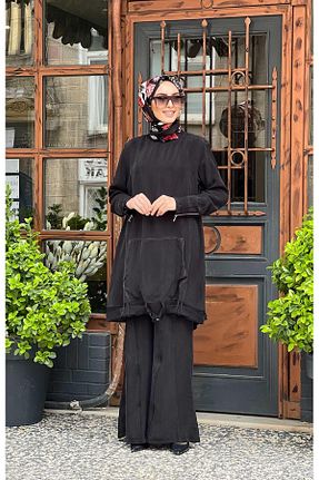 تونیک حجاب مشکی زنانه پنبه ای MissWhence - کد 844761419