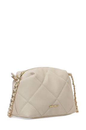 کیف دوشی بژ زنانه پارچه ای Nine West - کد 896701794