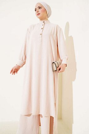 ست بالاتنه و پائین تنه حجاب بژ زنانه رگولار YAZGI MODA - کد 929949633