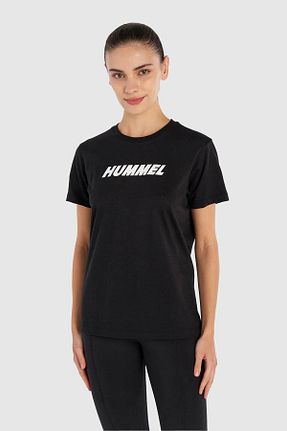تیشرت مشکی زنانه یقه دوچرخه hummel - کد 854859281