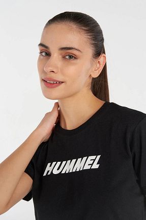 تیشرت مشکی زنانه یقه دوچرخه hummel - کد 854859281