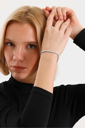 دستبند جواهر زنانه زیرکن Swarovski - کد 930012508