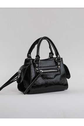کیف دوشی مشکی زنانه چرم مصنوعی eflanmoda - کد 929965250