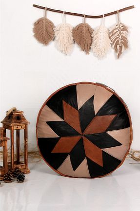 پوف و نیمکت خاکی 60 x 60 Ottoman Pouffe - کد 710423274