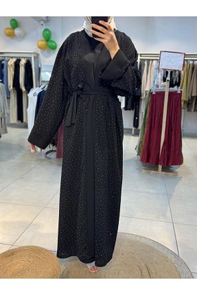 کافتان و کیمونو حجاب مشکی زنانه مخلوط پلی استر ZemButiik - کد 929978789