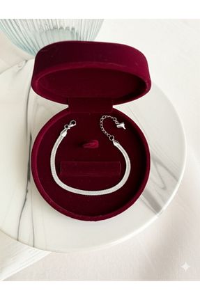دستبند استیل (فولاد) طوسی زنانه استیل (فولاد) EFAYNU - کد 929982453