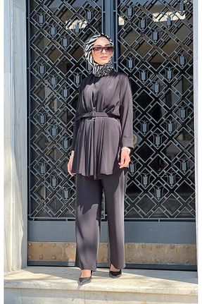 ست بالاتنه و پائین تنه حجاب مشکی زنانه رگولار Cloche - کد 843559224