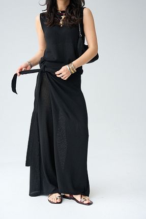 ست بالاتنه و پائین تنه مشکی زنانه تریکو LOOSH - کد 929979335