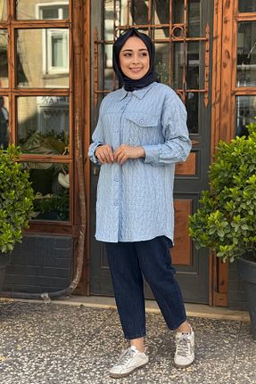کت حجاب آبی زنانه رگولار SEÇİL - کد 929978706