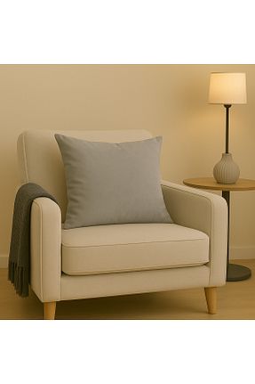 کوسن و روکش کوسن طوسی پنبه ای Rell Home - کد 929985870