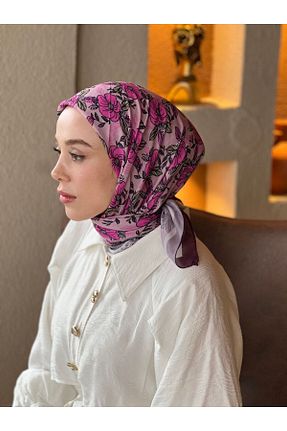 روسری بنفش 100 x 100 Modakaşmir - کد 929986178