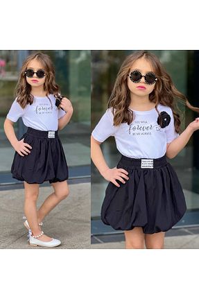 ست بالاتنه و پائین تنه مشکی بچه گانه بافت AtegeWear - کد 930025127