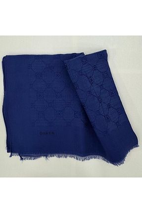 شال آبی زنانه پنبه ای Aker - کد 887176380