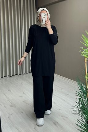 تونیک حجاب مشکی زنانه پلی استر Afili - کد 930028853